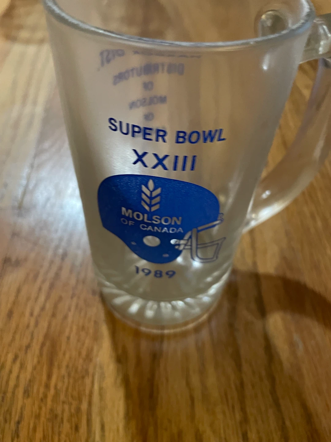Molson Super Bowl XXIII Beer Mug