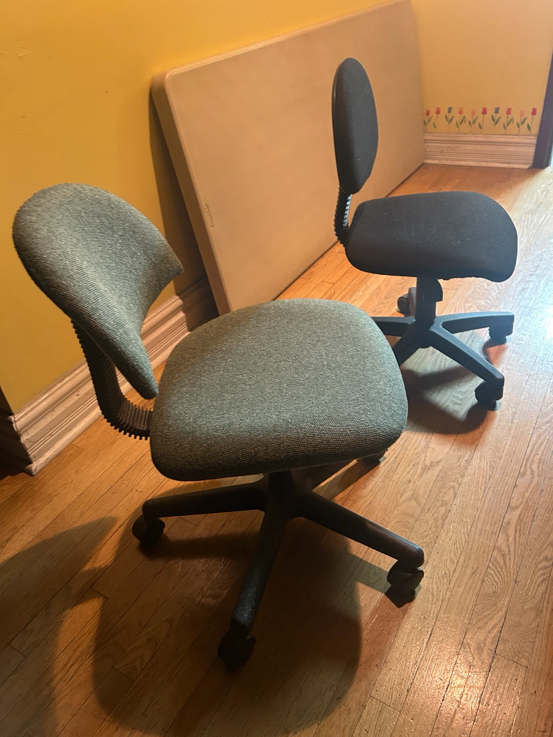 Office Chair Set (2) - Grey and Black