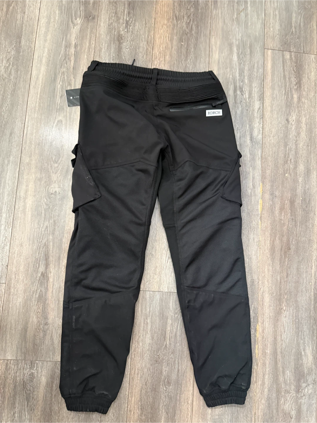 Black Motorcycle Cargo Pants - photo 2