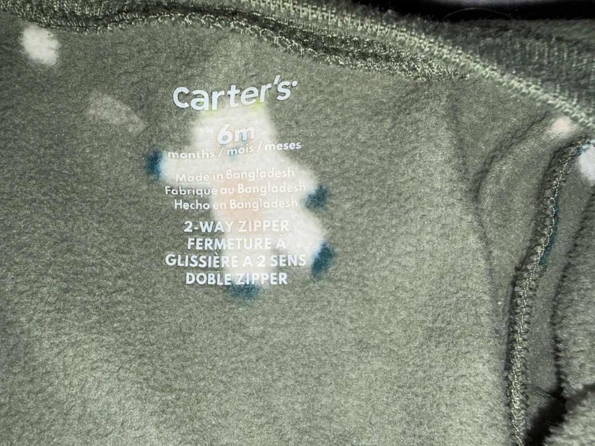 Combinaison Carter's 6 mois avec zips - photo 2