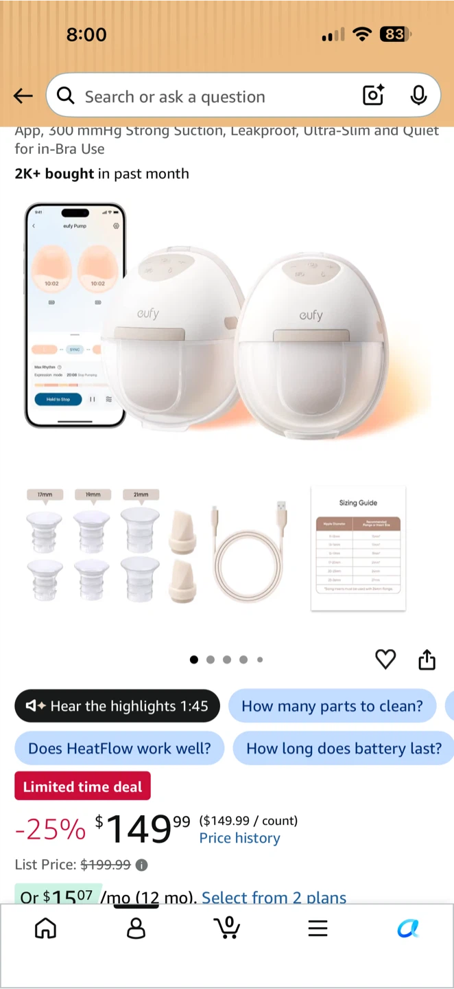 Eufy Smart Wearable Breast Pump - photo 3