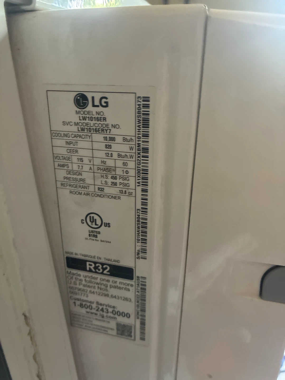 LG LW1016ER Window Air Conditioner - photo 2