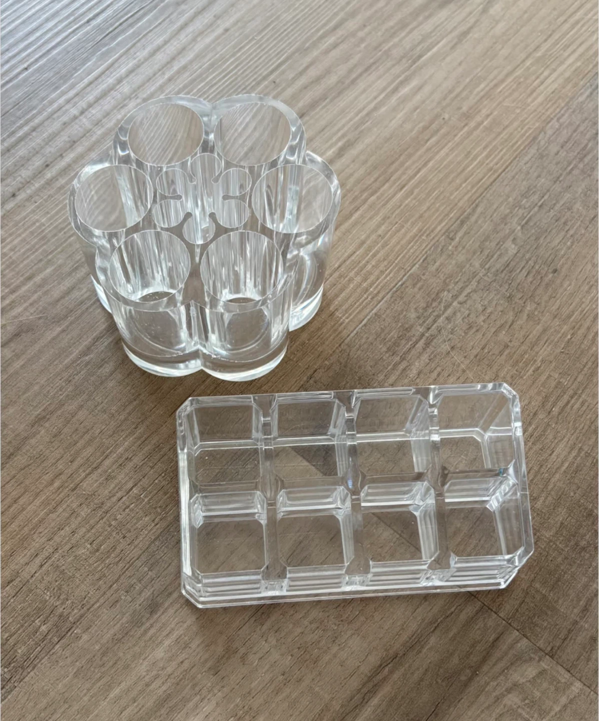 Clear Acrylic Makeup Brush & Lipstick Organizer