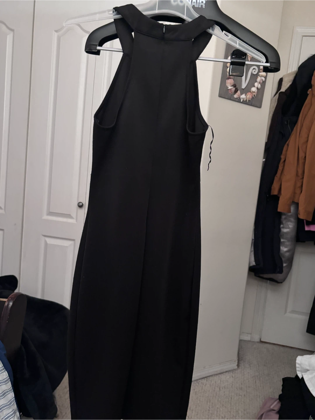 Black Halter Neck Midi Dress - photo 2