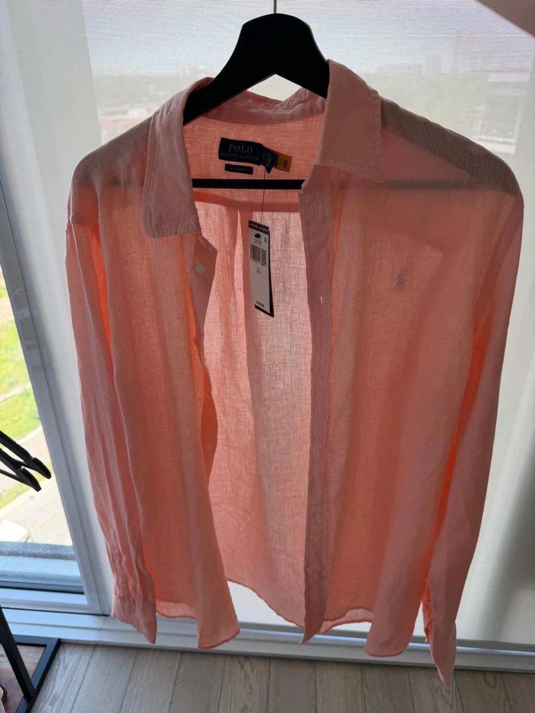 Polo Ralph Lauren Linen Shirt - Peach - Large