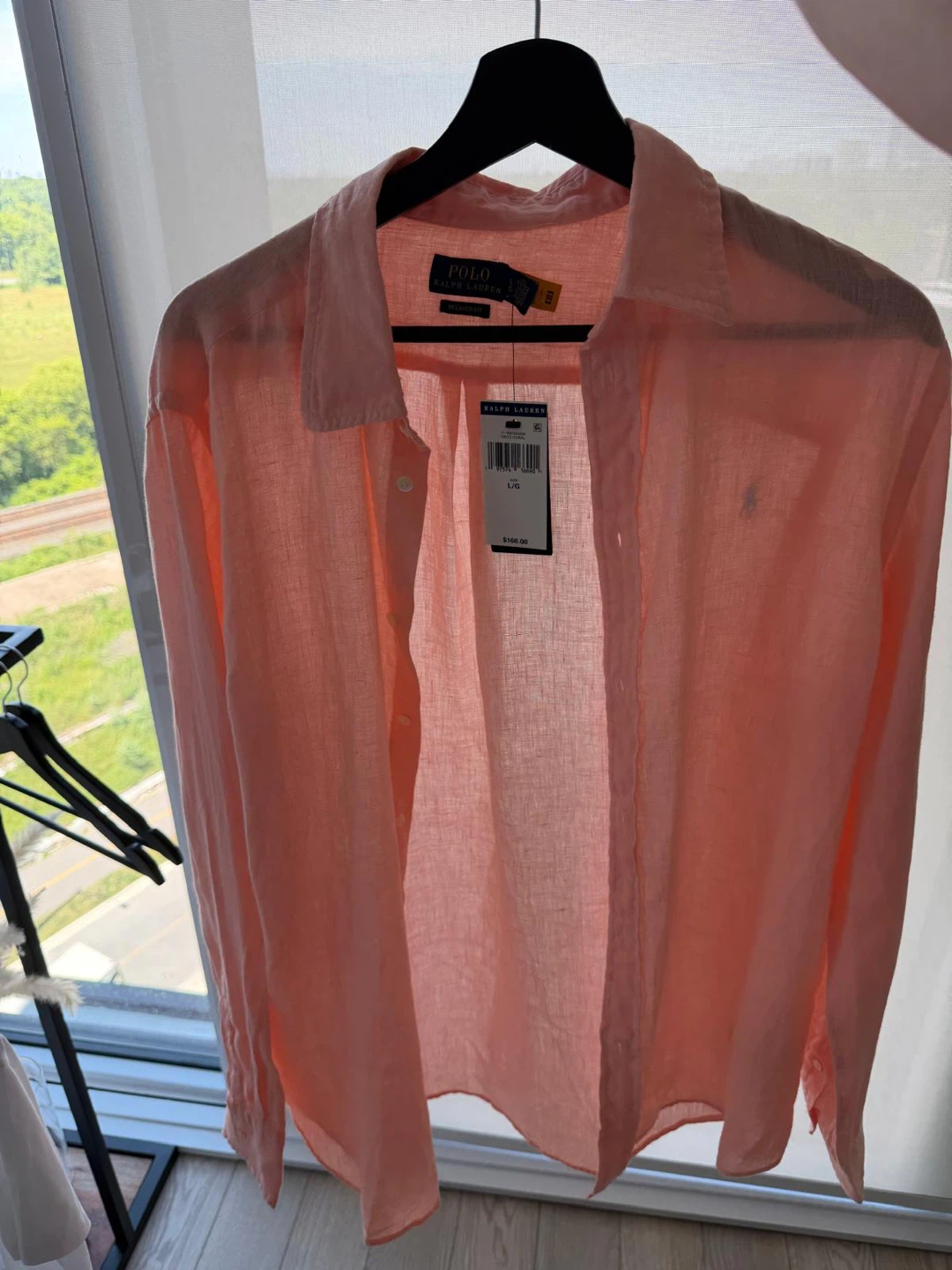 Polo Ralph Lauren Linen Shirt - Peach - Large - photo 2