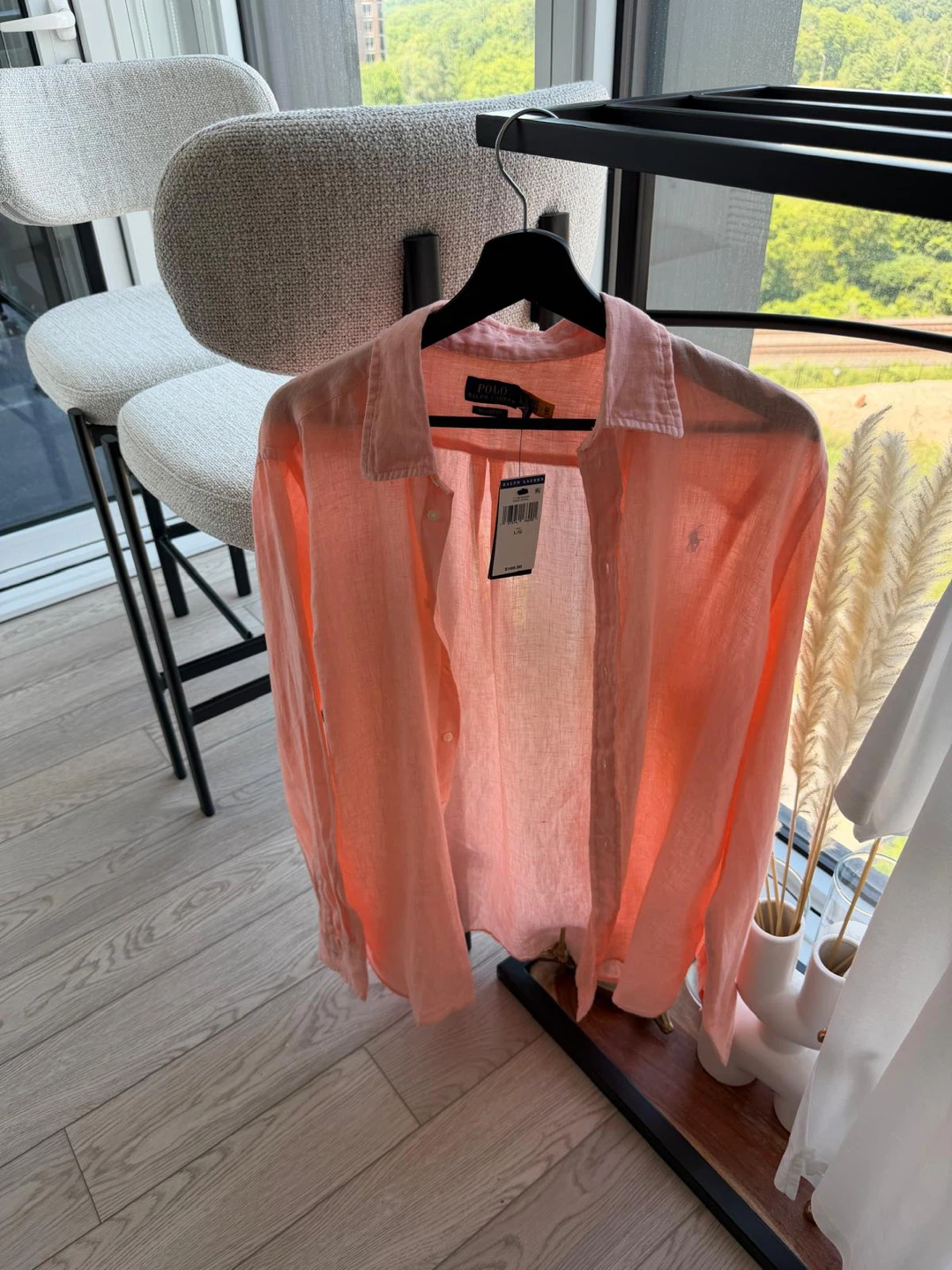 Polo Ralph Lauren Linen Shirt - Peach - Large - photo 3