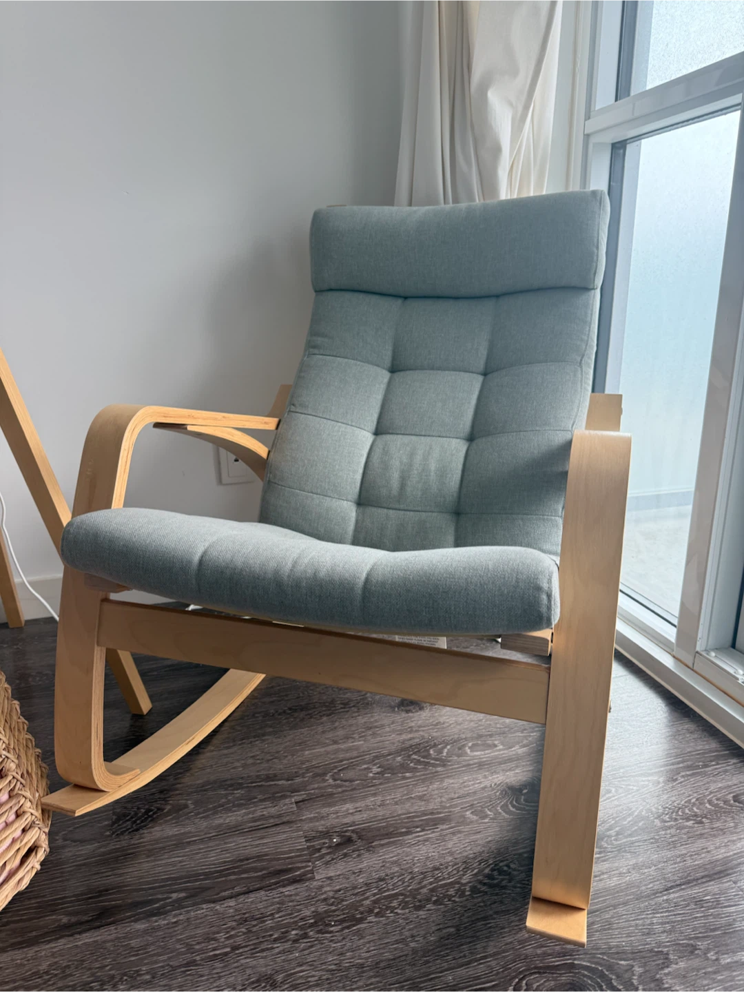 Light green Tufted Rocking Chair