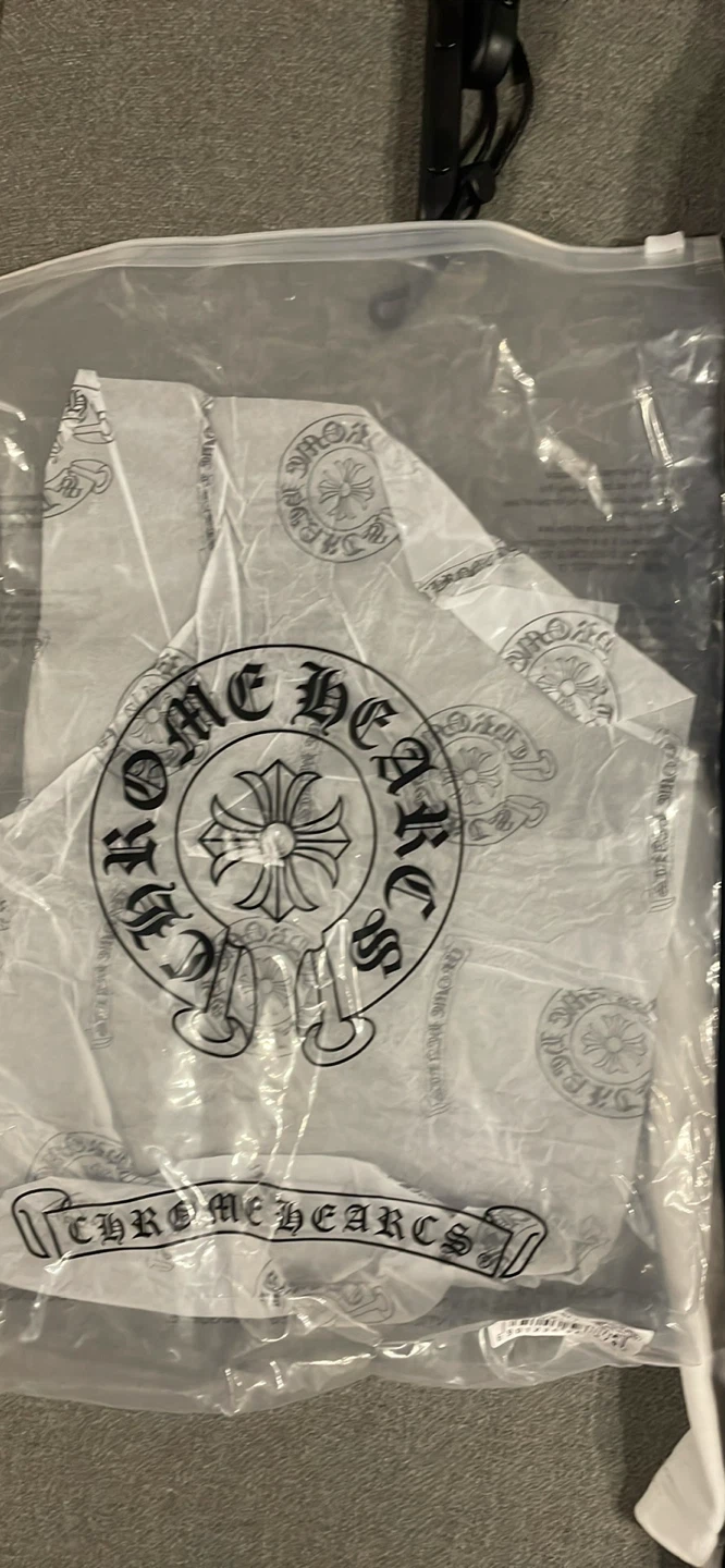 Chrome Hearts Long Sleeve Shirt White Black Size Medium