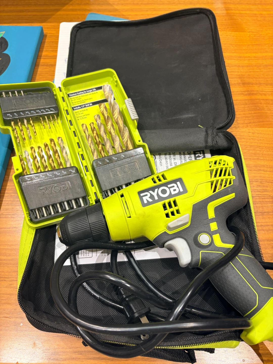 Ryobi Drill and Drill Bit Set - photo 2