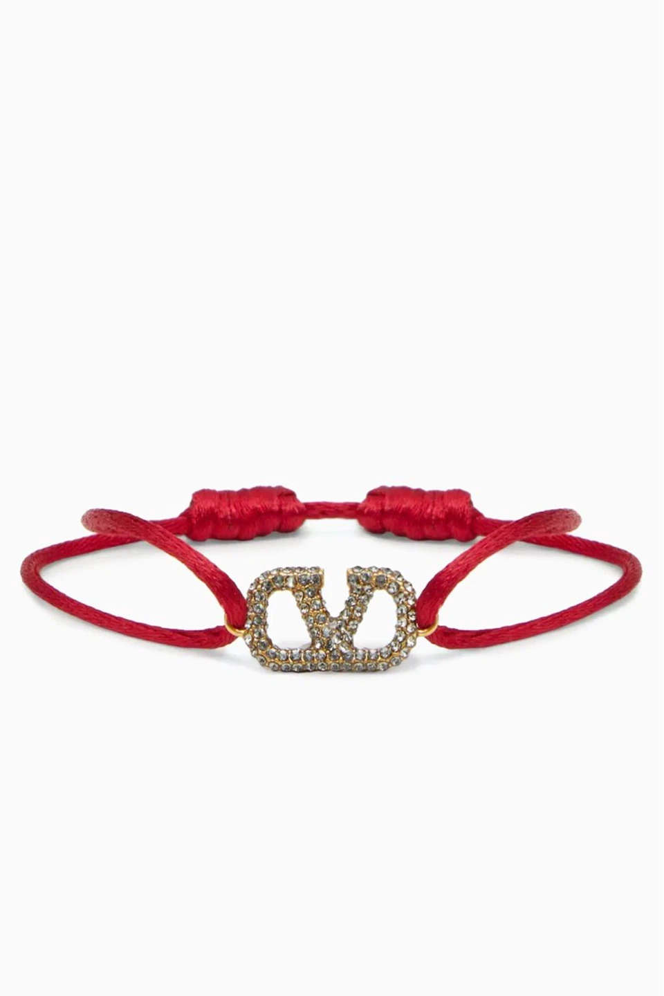 Valentino Garavani Red Cord Bracelet with VLogo