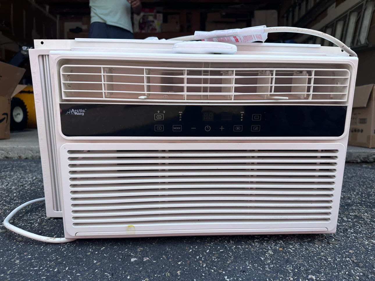 AC, tables , lawn mover, digital display for sale