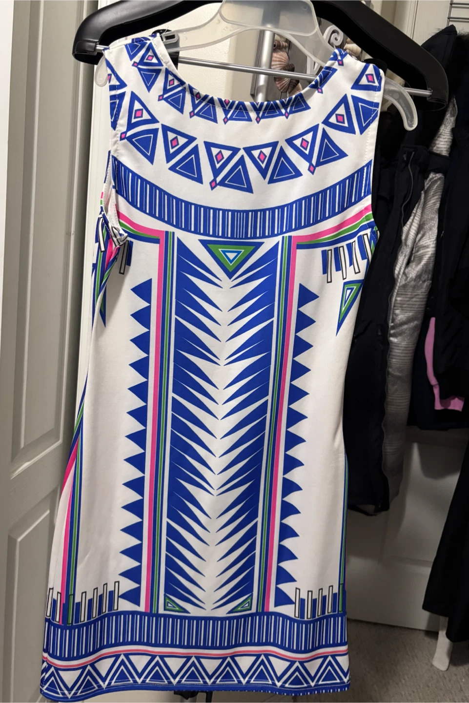 Sleeveless Geometric Print Dress - photo 2