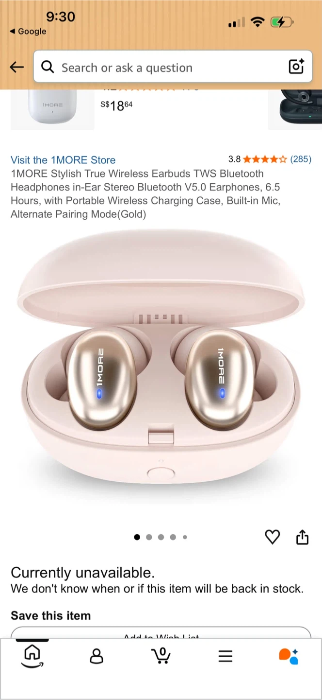 1MORE Stylish True Wireless Earbuds - Gold