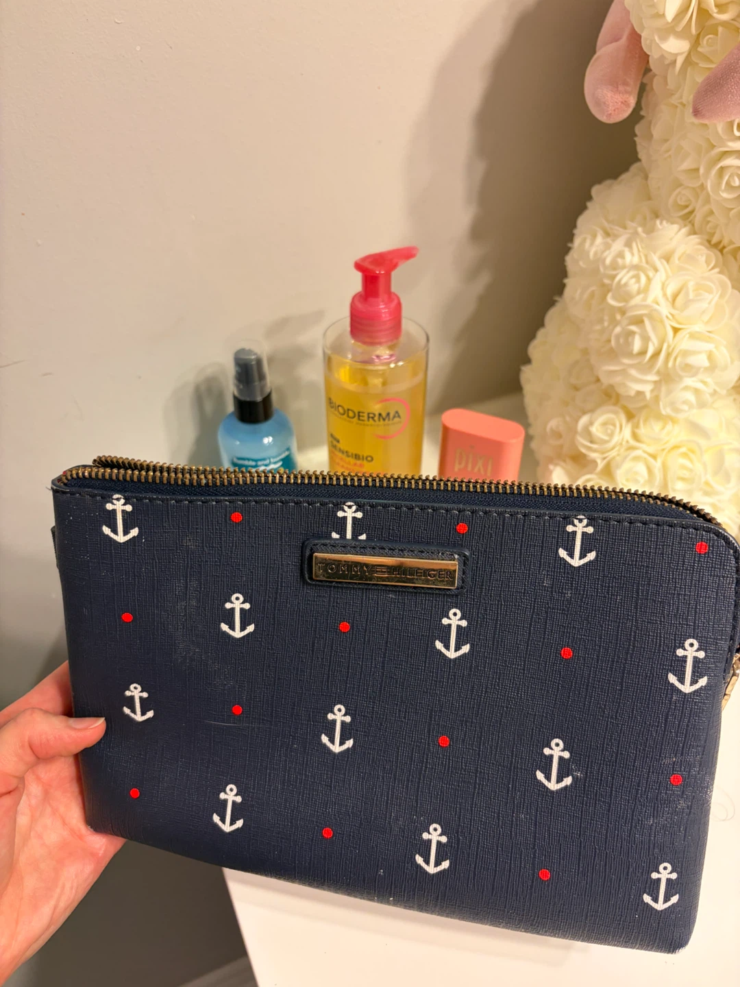 Tommy Hilfiger Navy Anchor Print Cosmetic Pouch - photo 2
