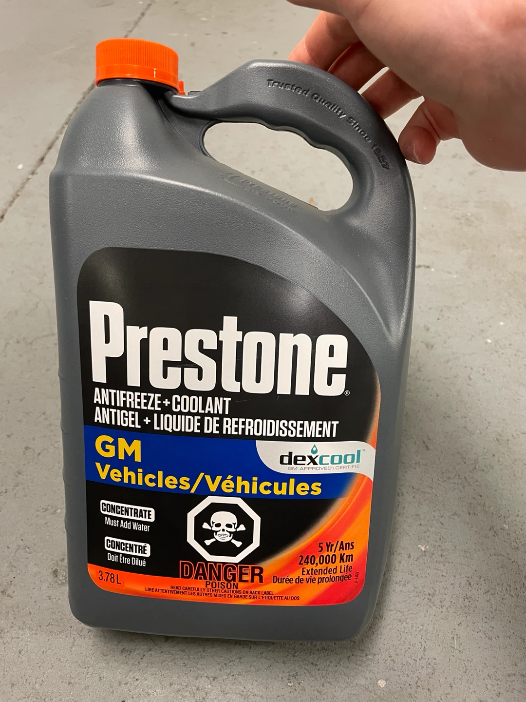 Prestone Antifreeze + Coolant GM Dex-Cool Concentrate 3.78L
