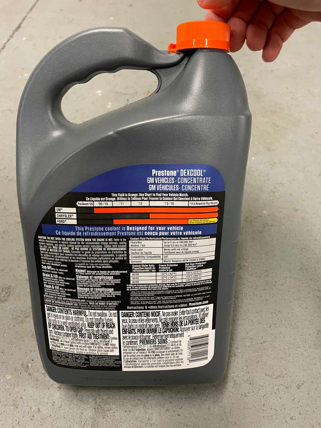 Prestone Antifreeze + Coolant GM Dex-Cool Concentrate 3.78L - photo 2