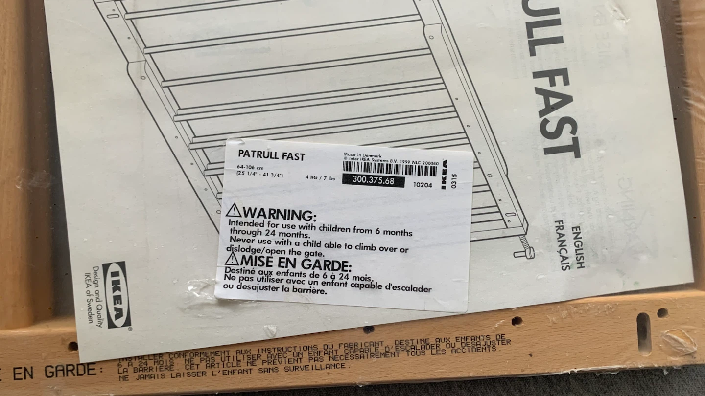 IKEA Baby / Dog Gate ~ Brand New in Sealed Packaging - photo 3