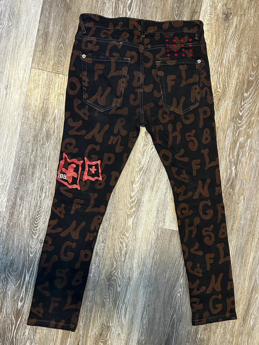 Ksubi x Hidji all over print skinny jeans s29