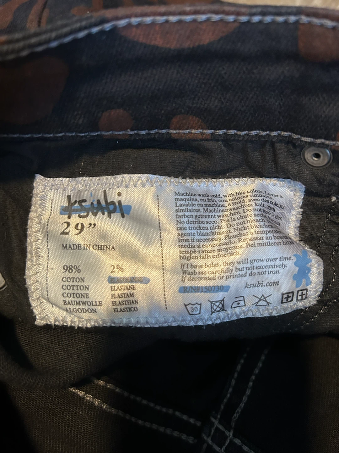Ksubi x Hidji all over print skinny jeans s29 - photo 3