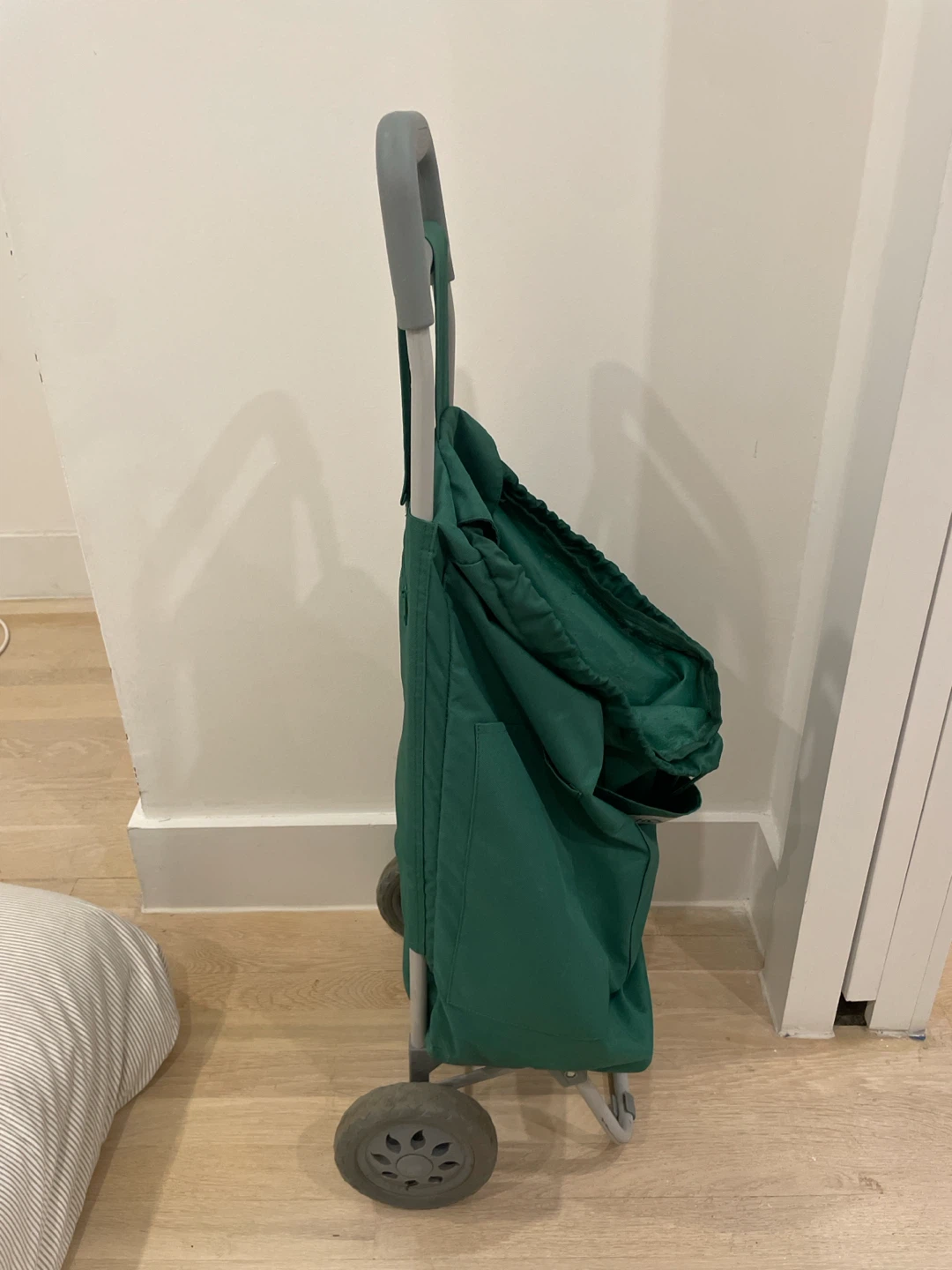 Green Rolling Shopping Cart - photo 2