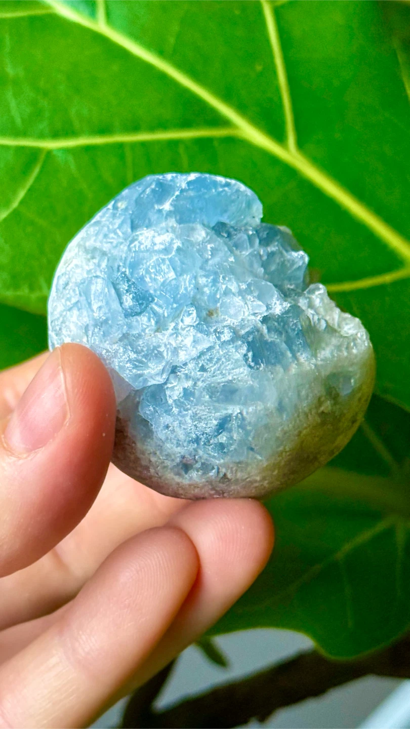 Raw Celestine/Celestite Crystal Geode Sphere From Madagascar - photo 4