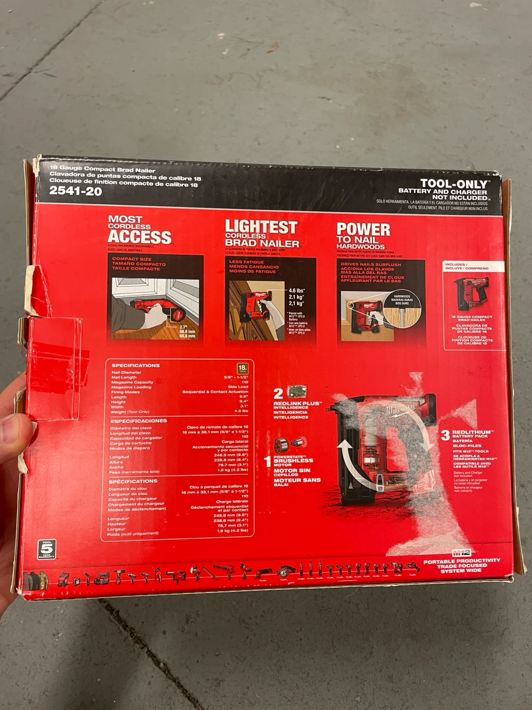 Milwaukee M12 FUEL 18 Gauge Brad Nailer - photo 2