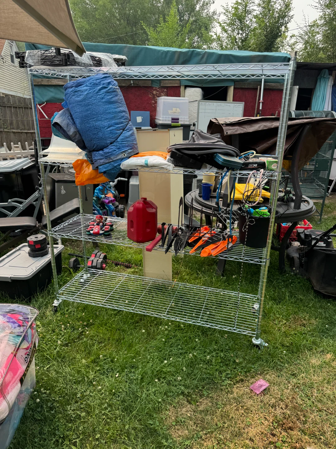 Wire Shelving Unit on Wheels