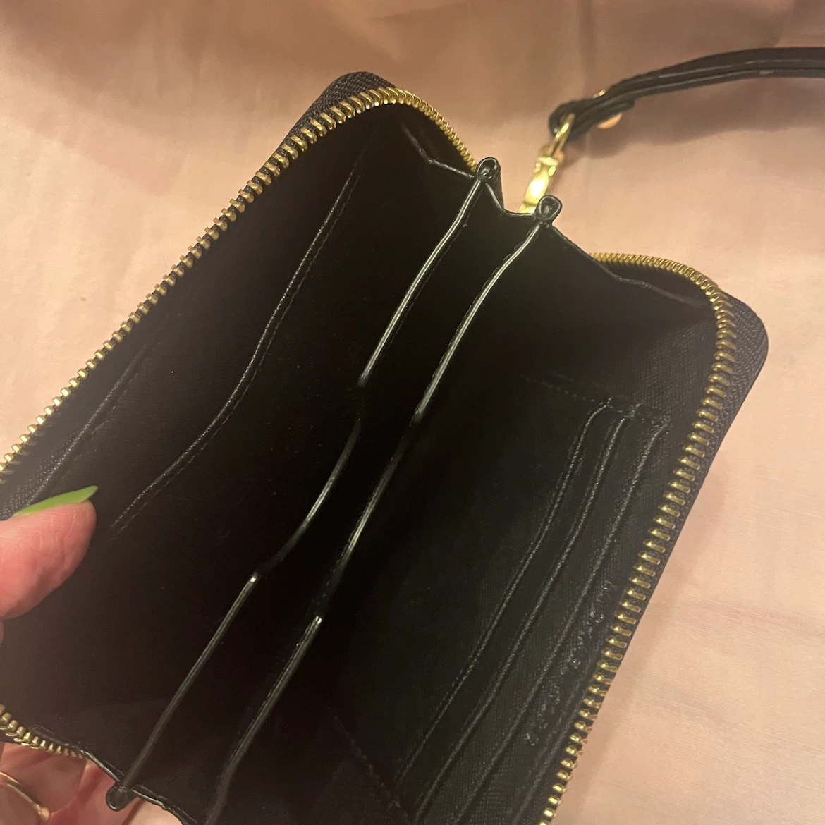 Michael Kors Black Studded Zip Around Wristlet Wallet - photo 4