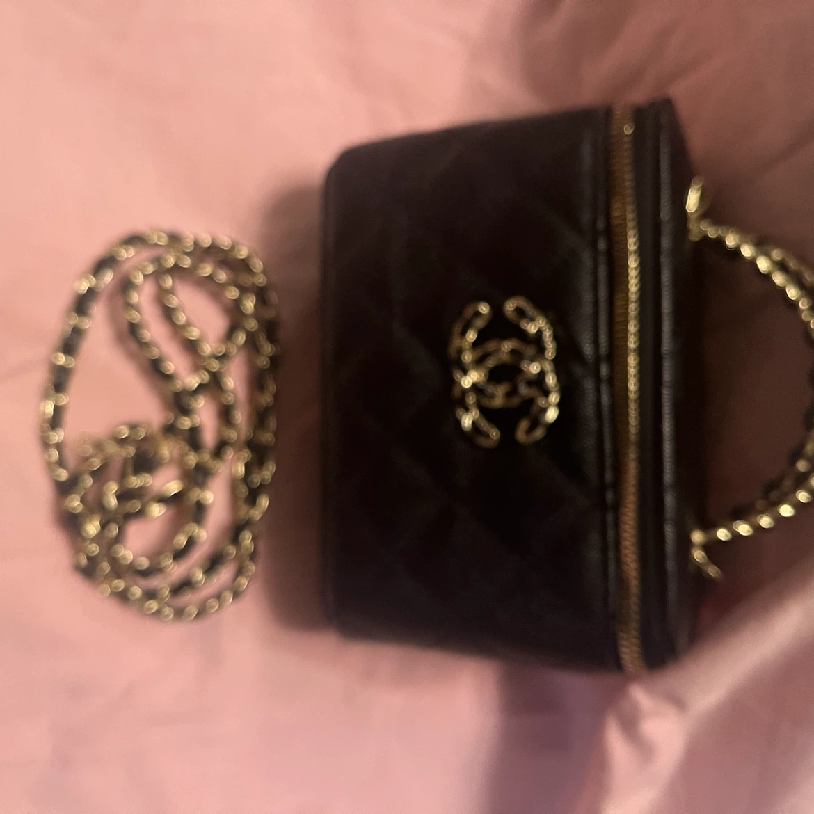 Black Vanity Case with Chain