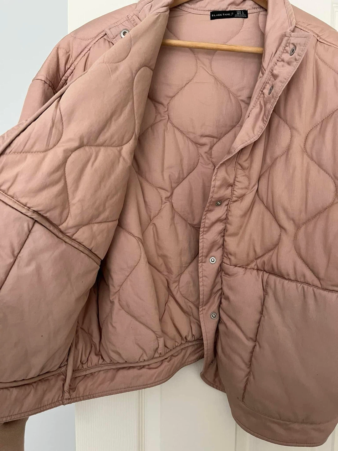 Black Tape Quilted Jacket Size L - Blush - photo 2