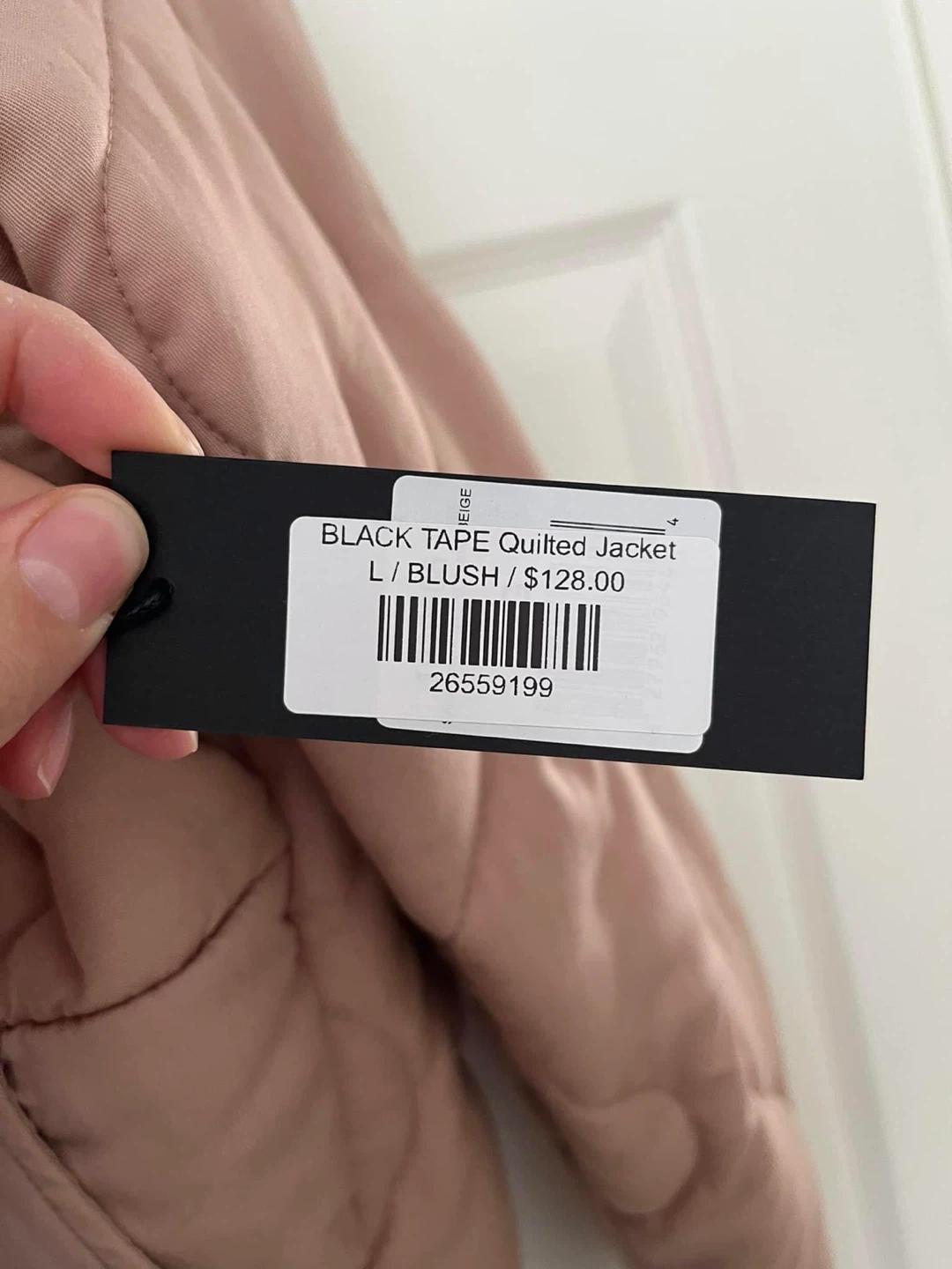 Black Tape Quilted Jacket Size L - Blush - photo 3
