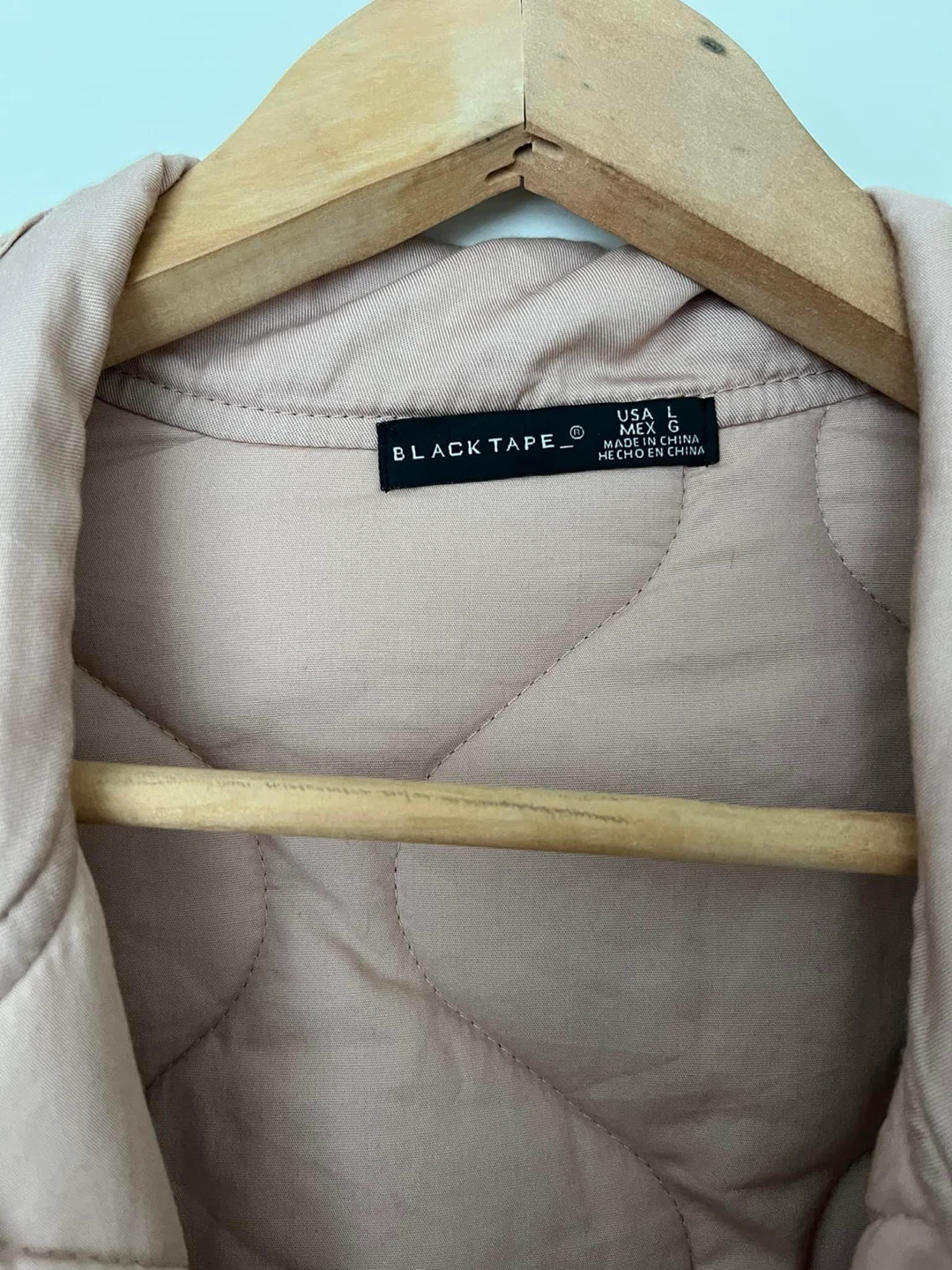 Black Tape Quilted Jacket Size L - Blush - photo 5