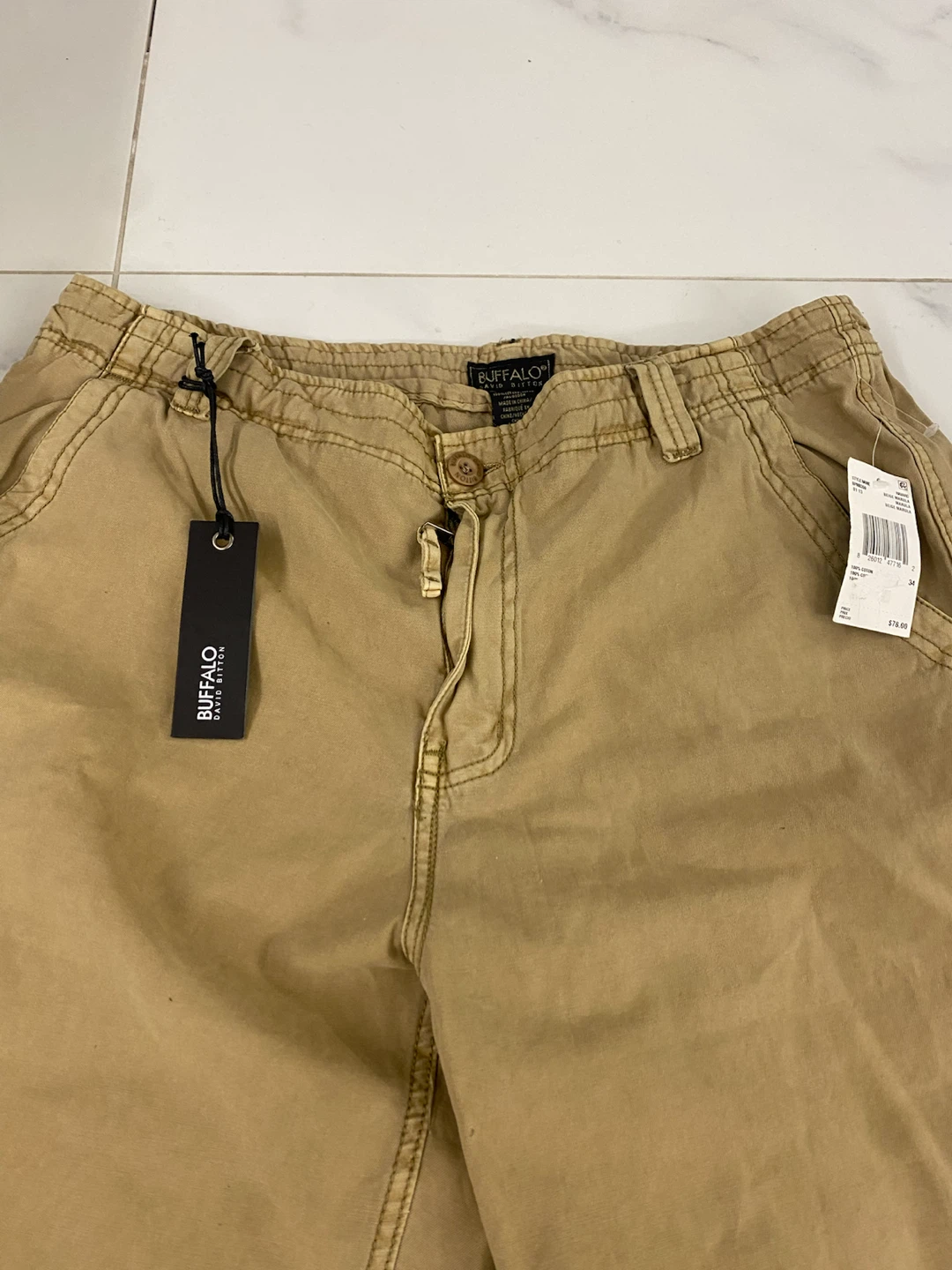 New Buffalo David Bitton Men's Khaki Shorts Size 34 - photo 2