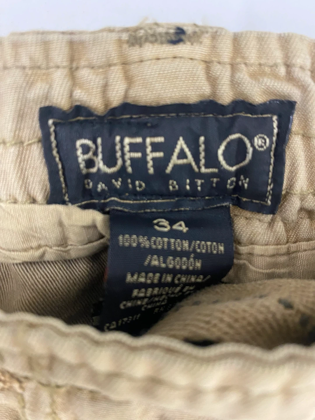 New Buffalo David Bitton Men's Khaki Shorts Size 34 - photo 4