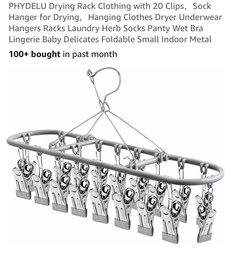 PHYDELU Drying Rack with 20 Clips