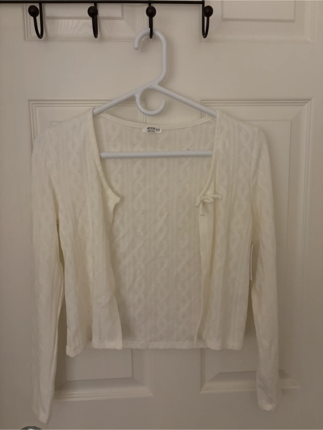 Ardene Kids Cream Cable Knit Cardigan