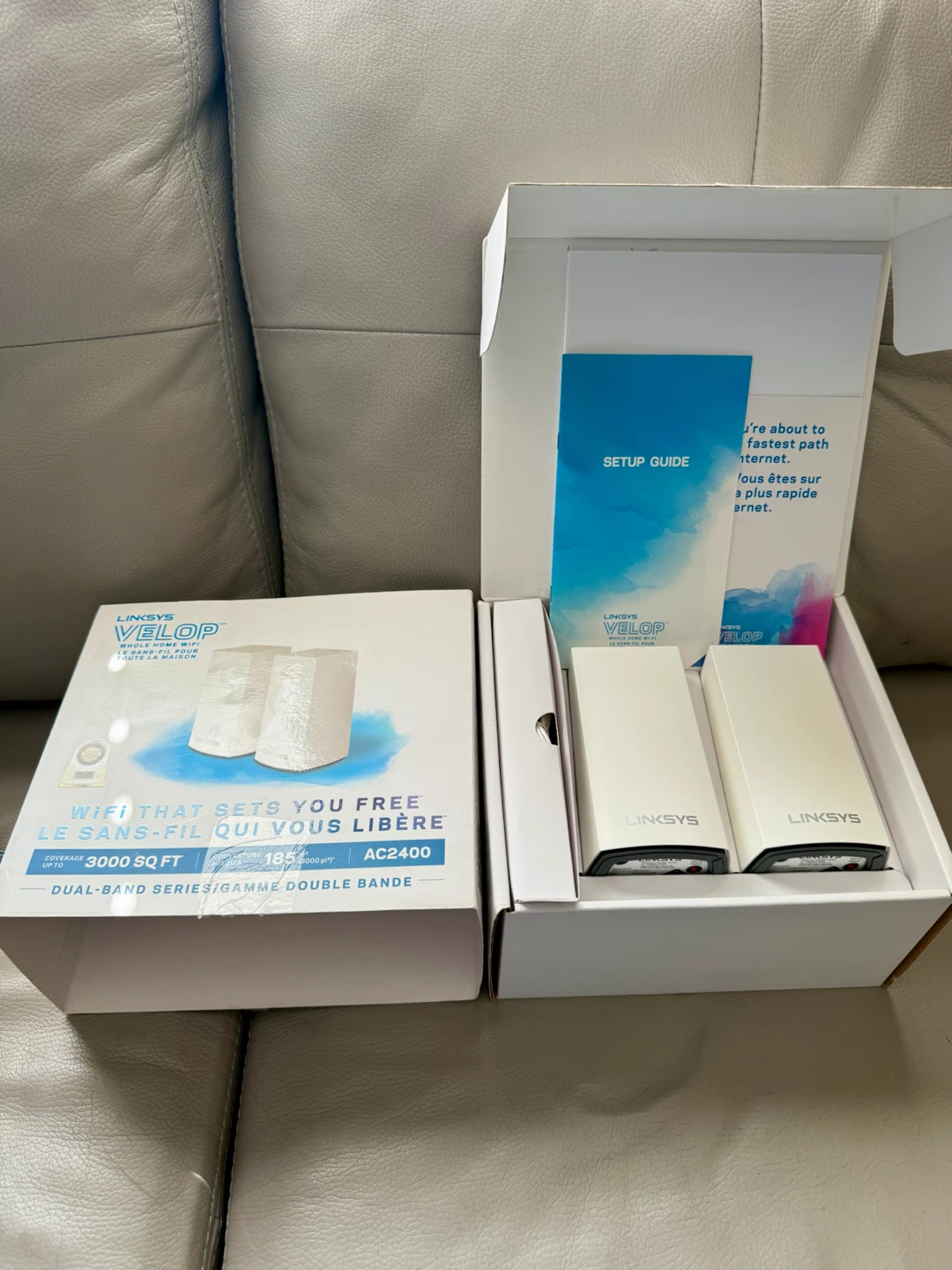 New Linksys Velop AC2400 Dual-Band Mesh WiFI System - 2400gb/s - photo 2