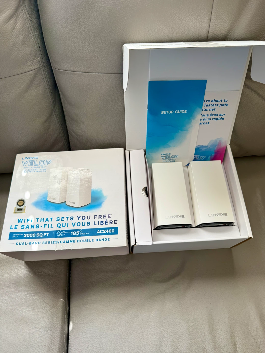 New Linksys Velop AC2400 Dual-Band Mesh WiFI System - 2400gb/s - photo 3