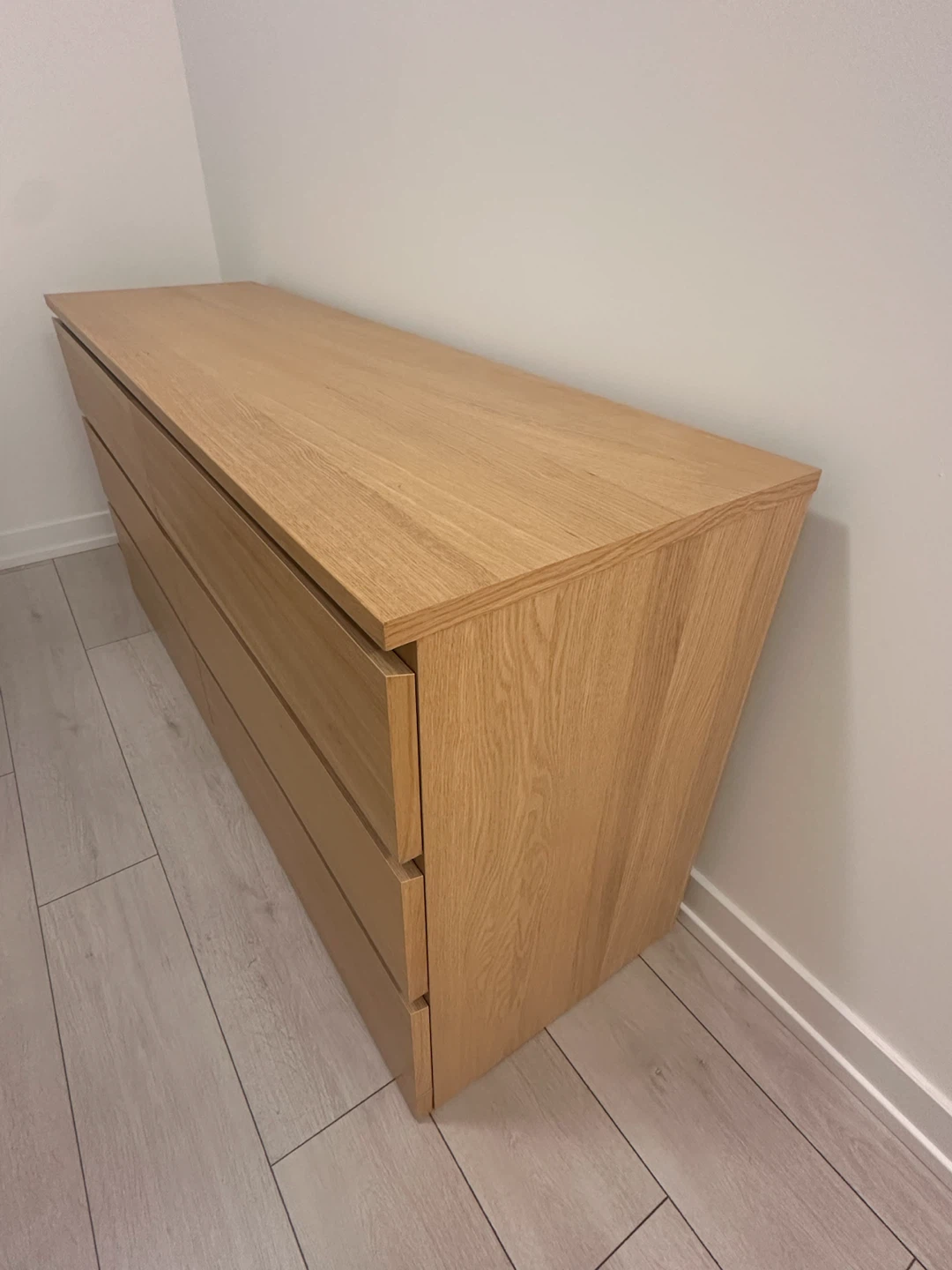 IKEA MALM 6-Drawer Dresser - Light Oak Effect - photo 3