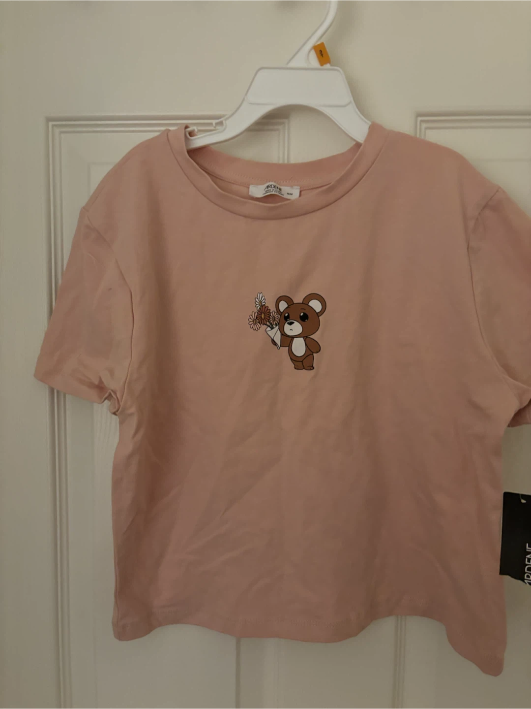 Ardene Pink T-Shirt with Bear Graphic - M/M