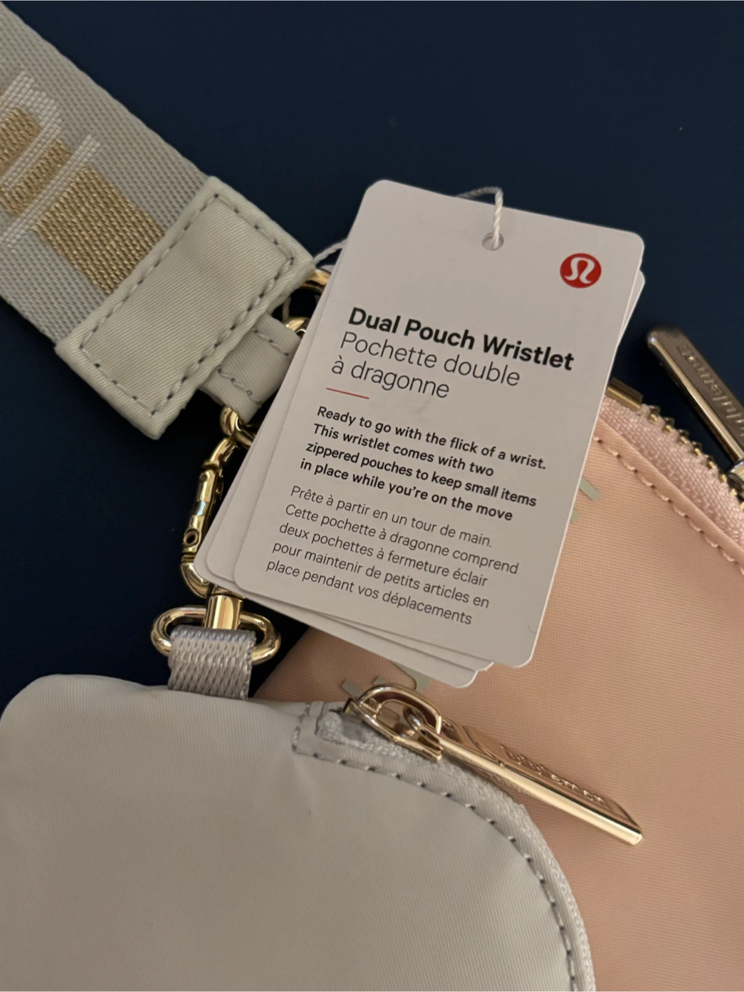 Lululemon Dual Pouch Wristlet - Gold/Pink - photo 2