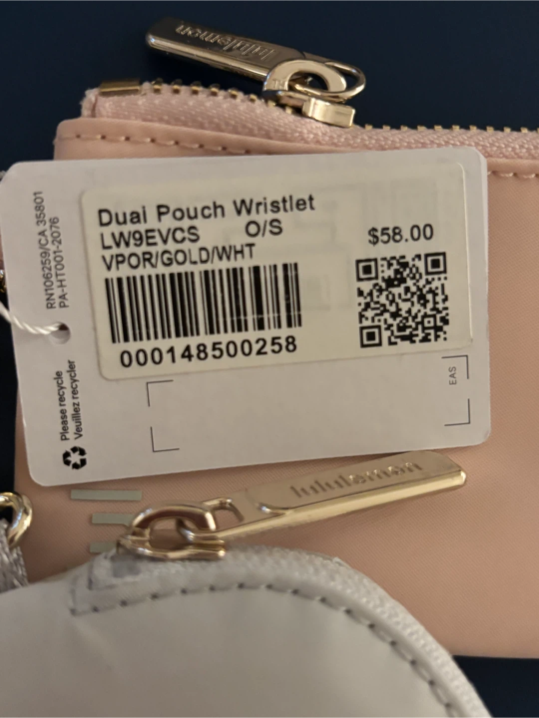 Lululemon Dual Pouch Wristlet - Gold/Pink - photo 3