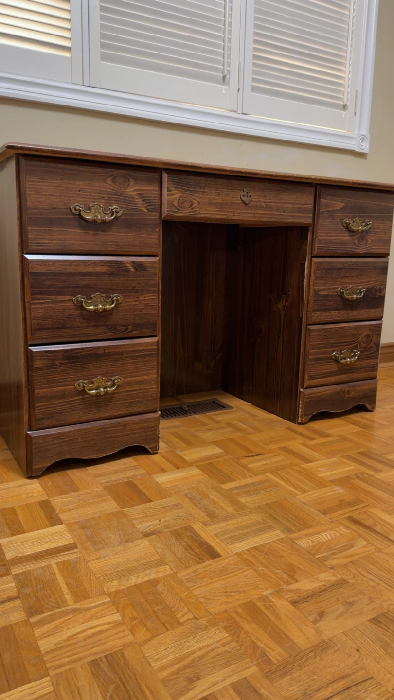 Wooden Desk with Drawers