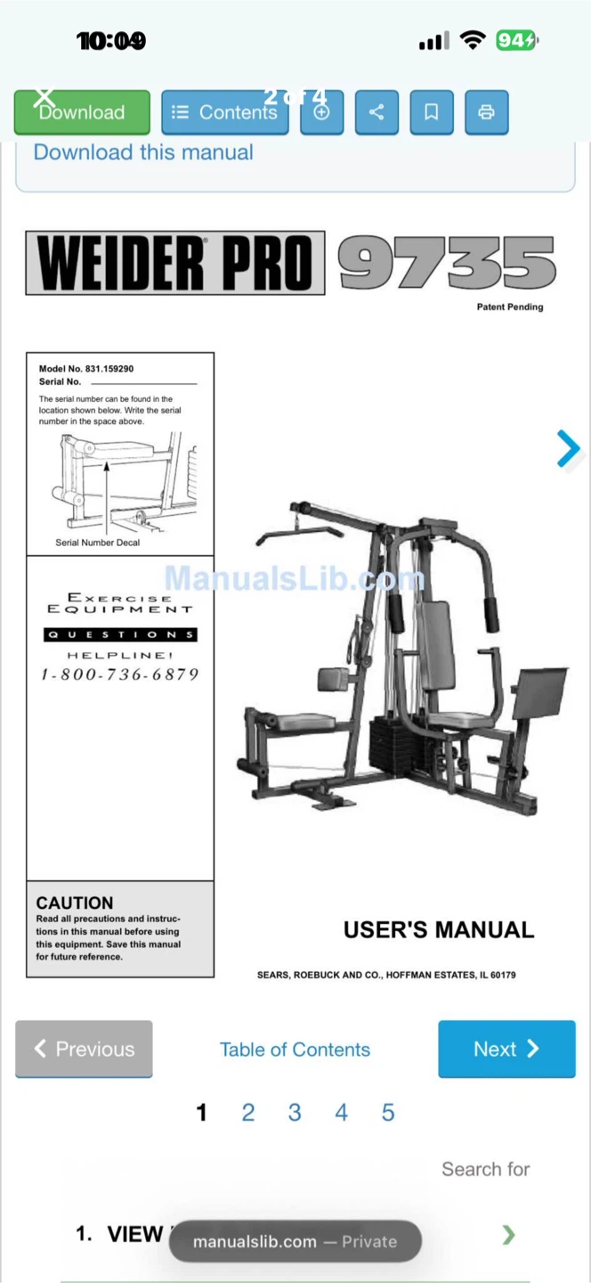 Weider Pro 9735 Home Gym - photo 4