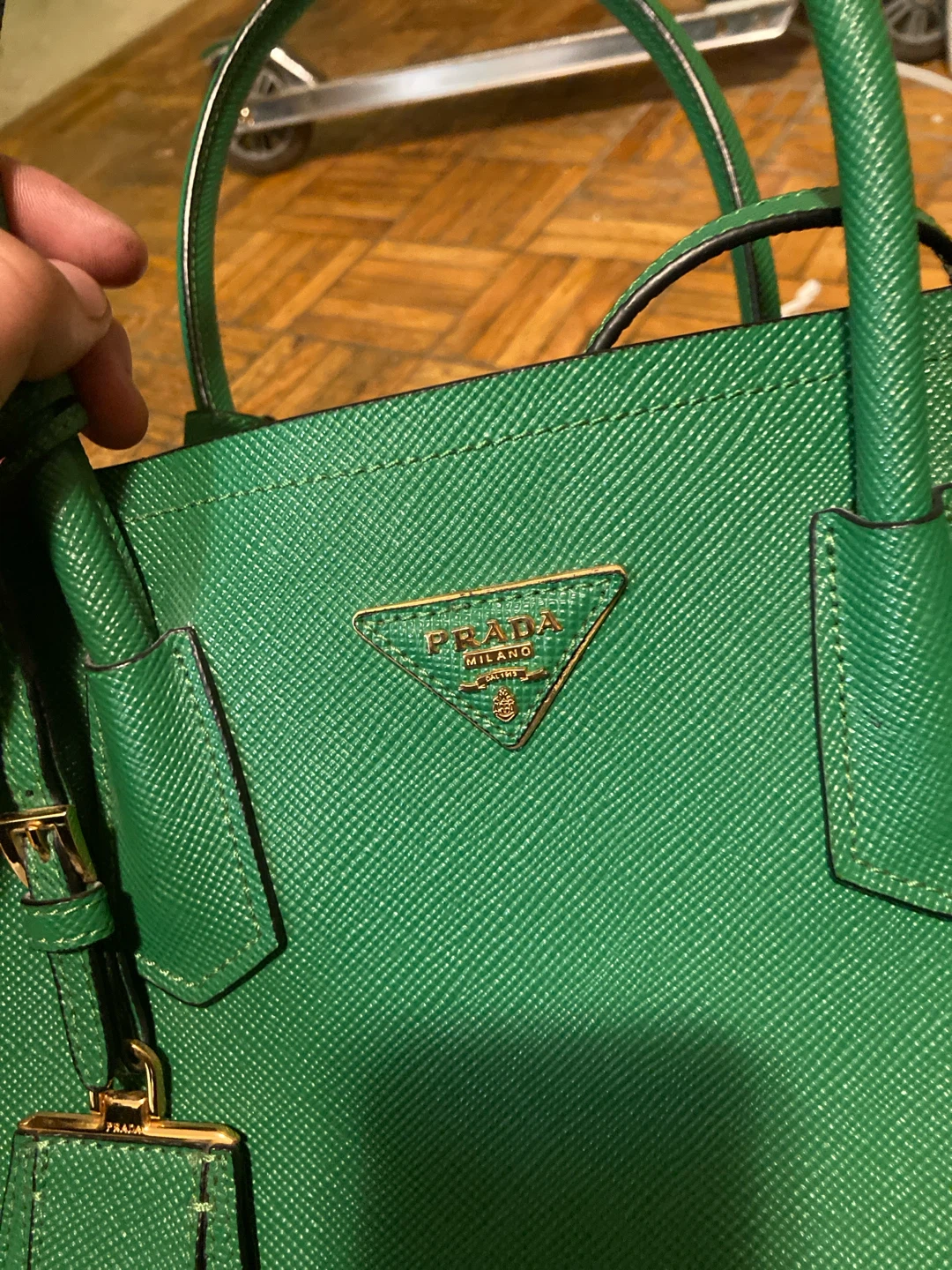 Prada Green Saffiano Leather Tote Bag - photo 2