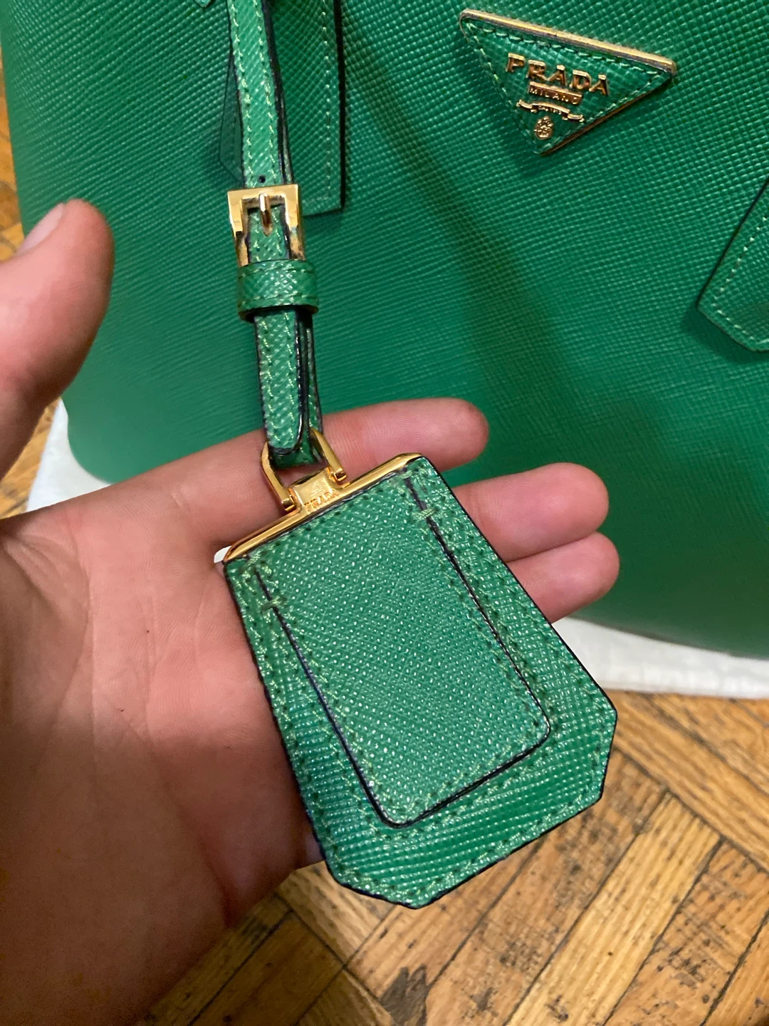 Prada Green Saffiano Leather Tote Bag - photo 3