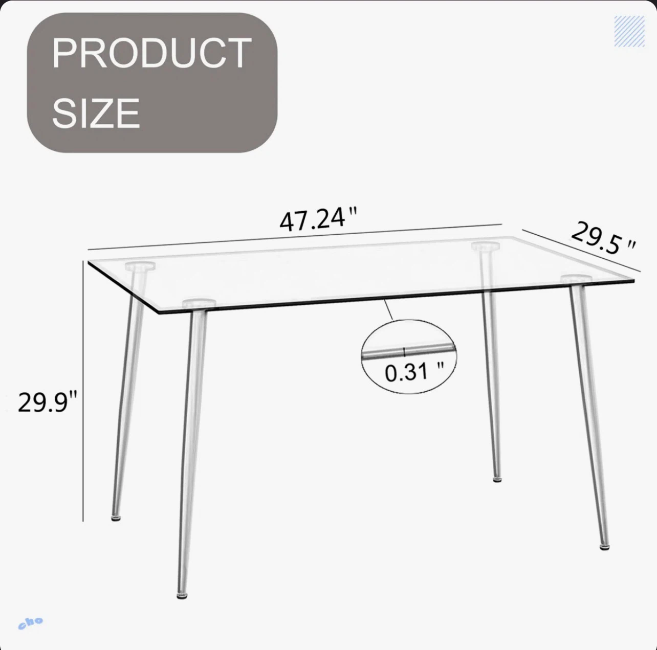 Landahl 4-Person Glass Top Dining Set