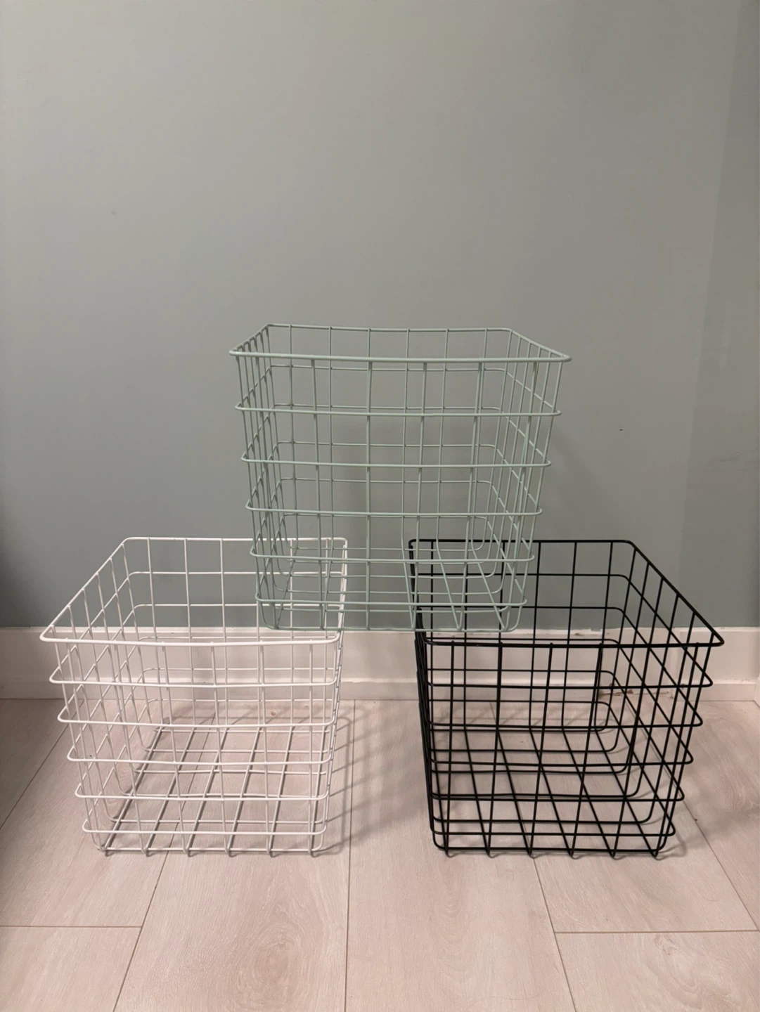 Set of 3 Wire Storage Baskets