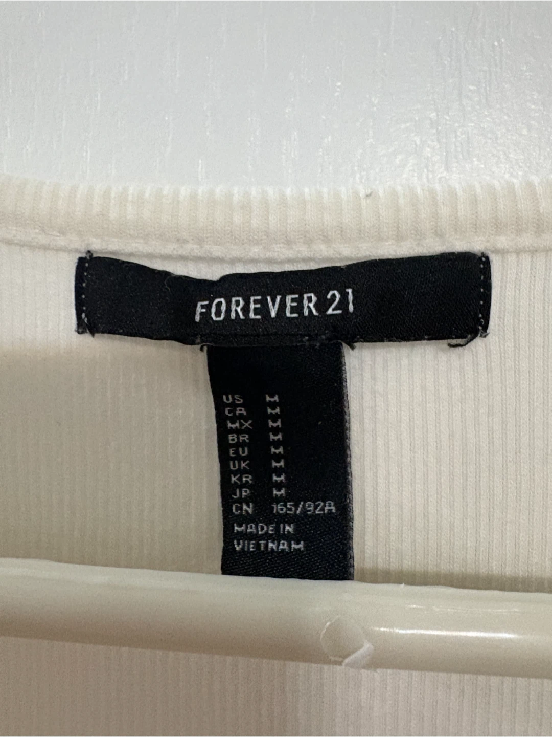 White Forever 21 Ribbed Lace-Up Cropped Top - photo 2
